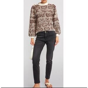 FRAME LeGarcon Boyfriend Slim-Straight Jeans in Fame (Dark Gray) Size 28 *EUC